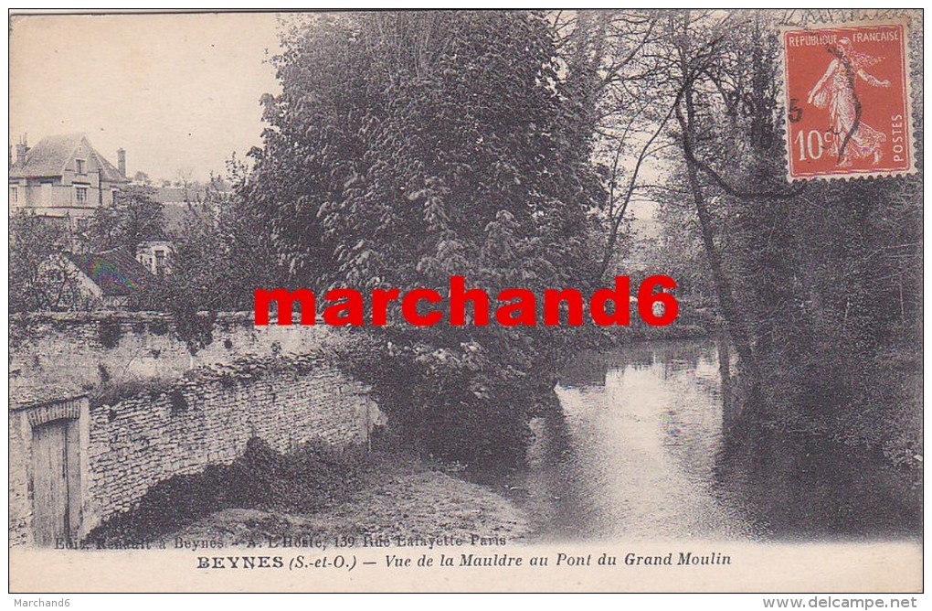 Yvelines Beynes Vue De La Mauldre Au Pont Du Grand Moulin éditeur Renault - Beynes