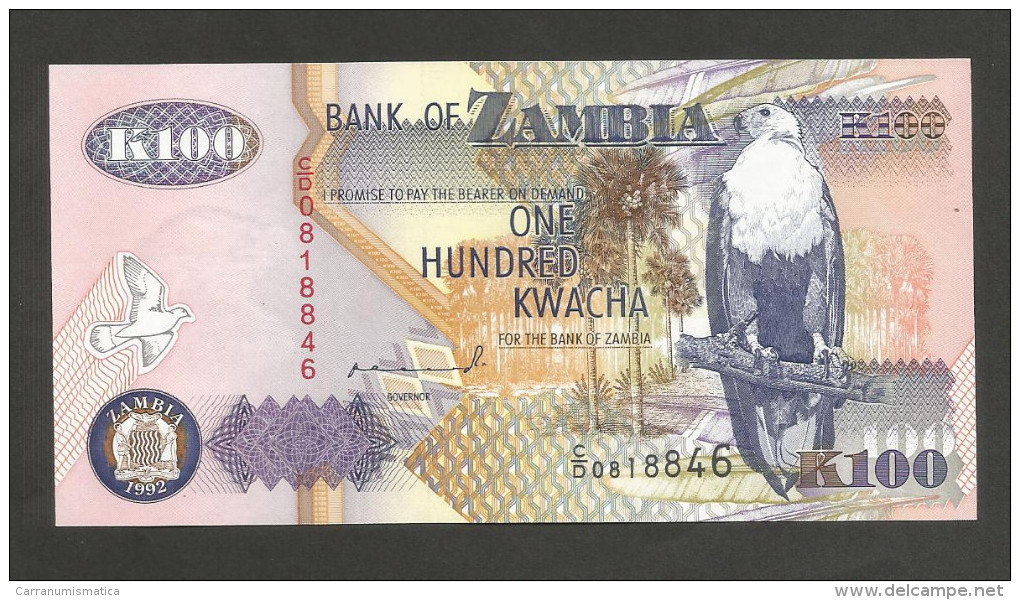 [NC] ZAMBIA - BANK Of ZAMBIA - 20 / 50 / 100 KWACHA (1992) - Sambia