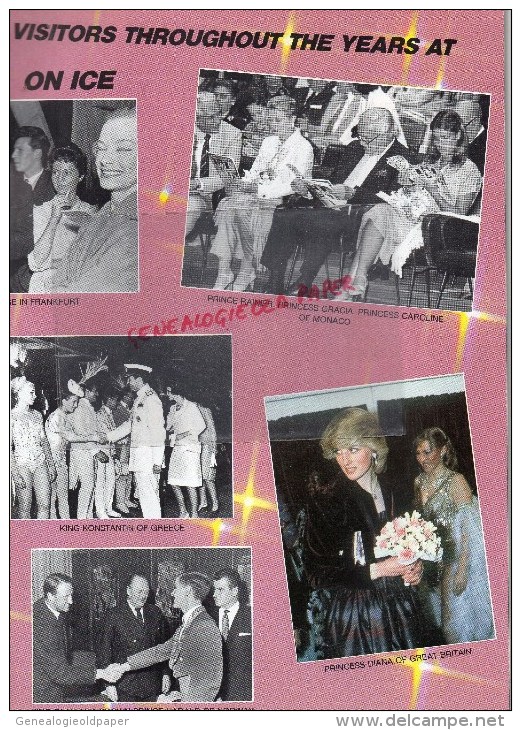 PROGRAMME HOLIDAY ON ICE- ELVIS PRESLEY- PRINCESS DIANA- PRINCE RAINIER- KING OLAV -MOSHE DAYAN-KING HUSSEIN OF JORDAN