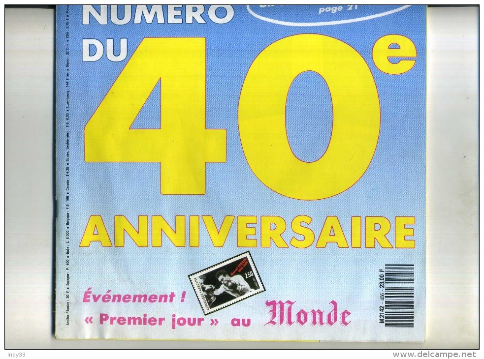 - FRANCE . LE MONDE DES PHILATELISTES N° 455/456/457 . 1991  . - Francia