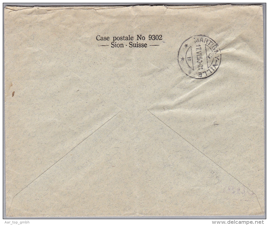 CH Firmenfreistempel 1930-06-17 Sion "P40P #422" Auf R-Brief Nach Martigny - Postage Meters