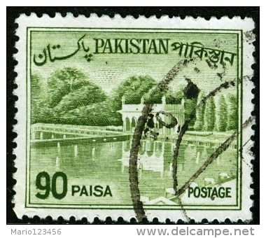 PAKISTAN, PANORAMI, LANDSCAPES, UNESCO, 1964, FRANCOBOLLO USATO, Mi 188, Scott 140a, YT 189 - Pakistan