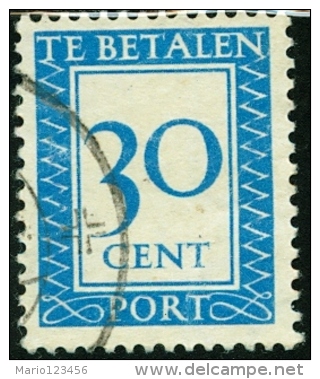 OLANDA, PAESI BASSI, NETHERLANDS, SEGNATASSE, 1947, FRANCOBOLLO USATO, Mi P95X, Scott J97, YT T96 - Postage Due