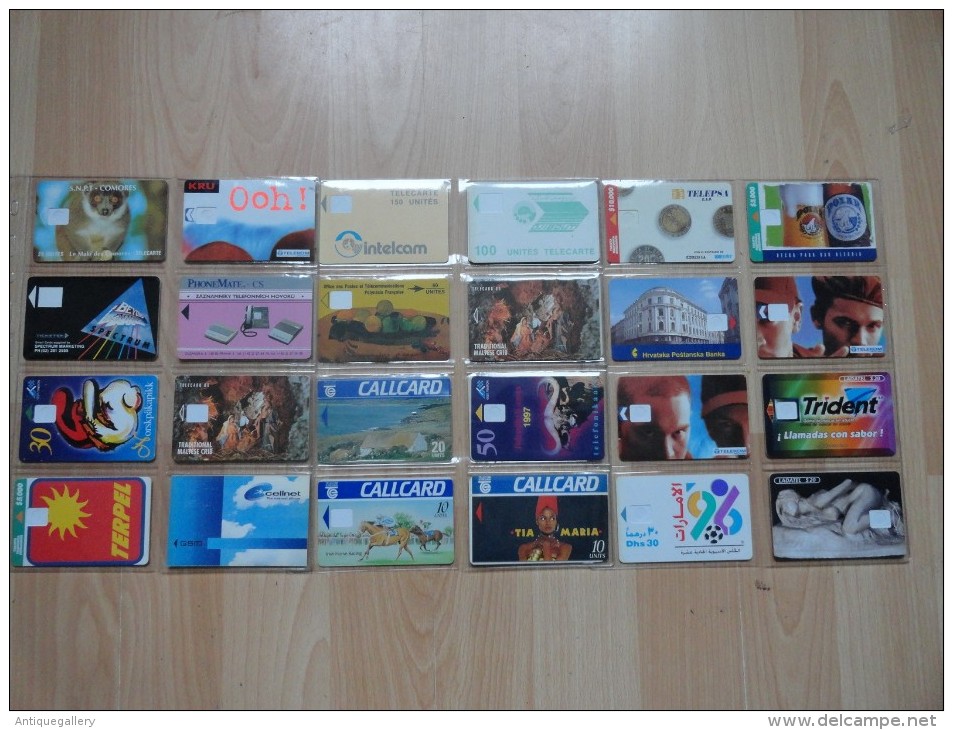 RARE : LOT DE 28 CORPS DE CARTES DE TELEPHONES - Fehldrucke