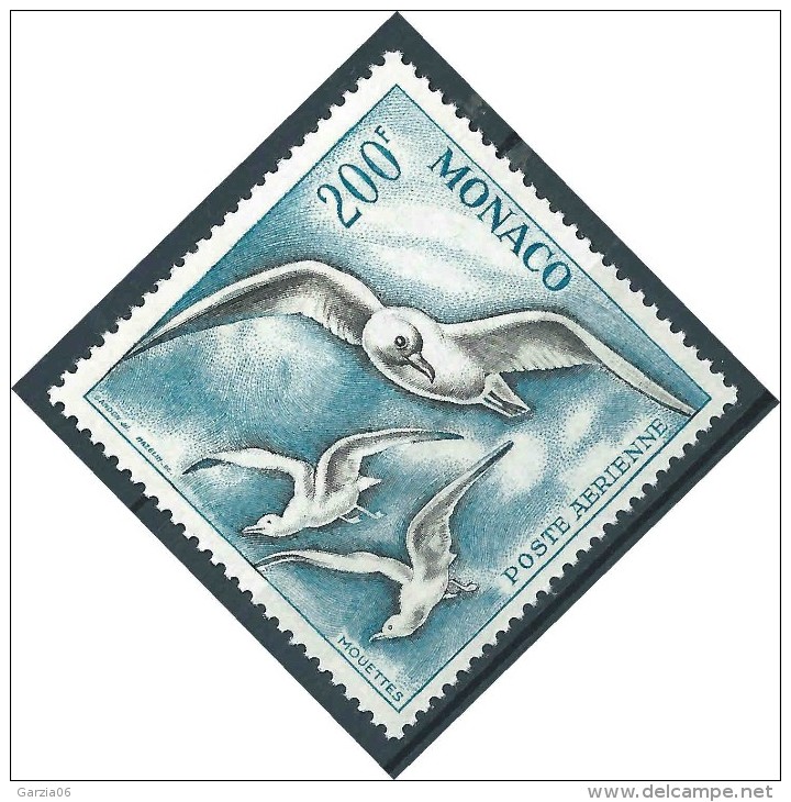 Monaco - 1957 - Oiseaux De Mer  - PA 67 - Neufs **   - Air Mail - MNH - Poste Aérienne