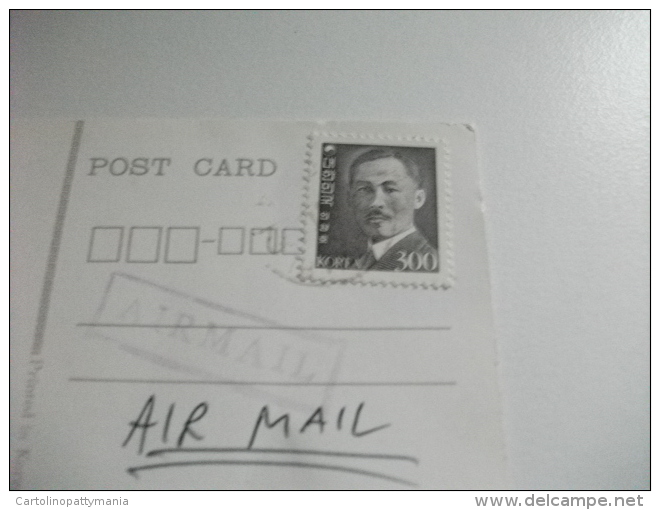 STORIA POSTALE FRANCOBOLLO KOREA AIR MAIL P'ALSANG JON IN POPJU SA TEMPLE - Corea Del Sud