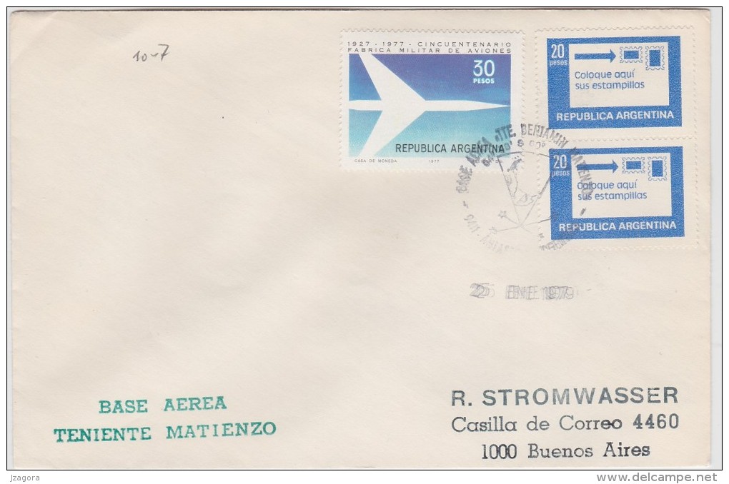 ANTARCTIQUE ANTARKTIS ANTARTIDA ANTARCTICA  ARGENTINA 1979 BASE TENIENTE MATINEZO POSTMARK - Bases Antarctiques