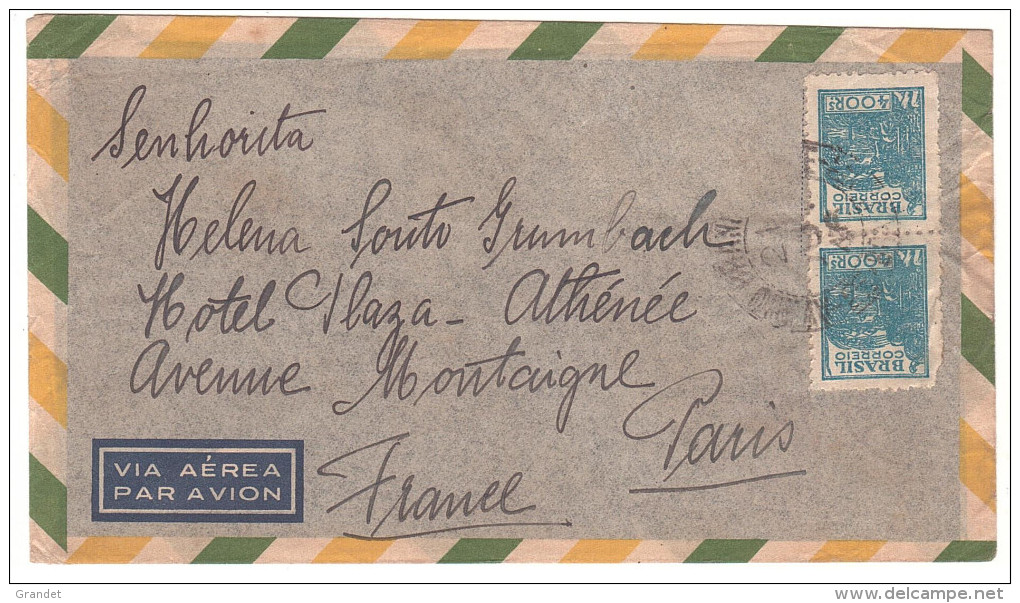 BRESIL - AVION - VIA AEREA - POSTE AERIENNE - ENVELOPPE - - Lettres & Documents