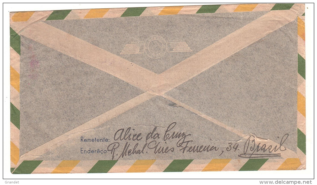 BRESIL - AVION - VIA AEREA - POSTE AERIENNE - ENVELOPPE - - Lettres & Documents