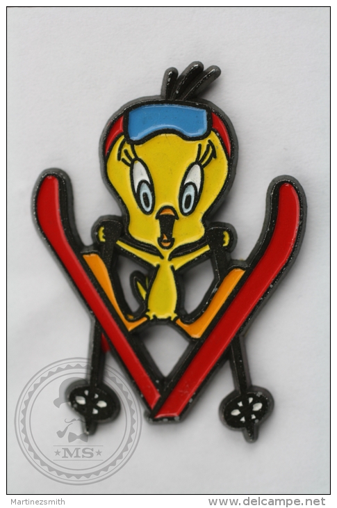 Warner Bross, Looney Tunes Character: Tweety Bird Skiing - Pin Badge #PLS - Cómics