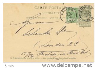 Belgium -  Uprated Postal Stationery.   S-1712 - Postcards 1871-1909