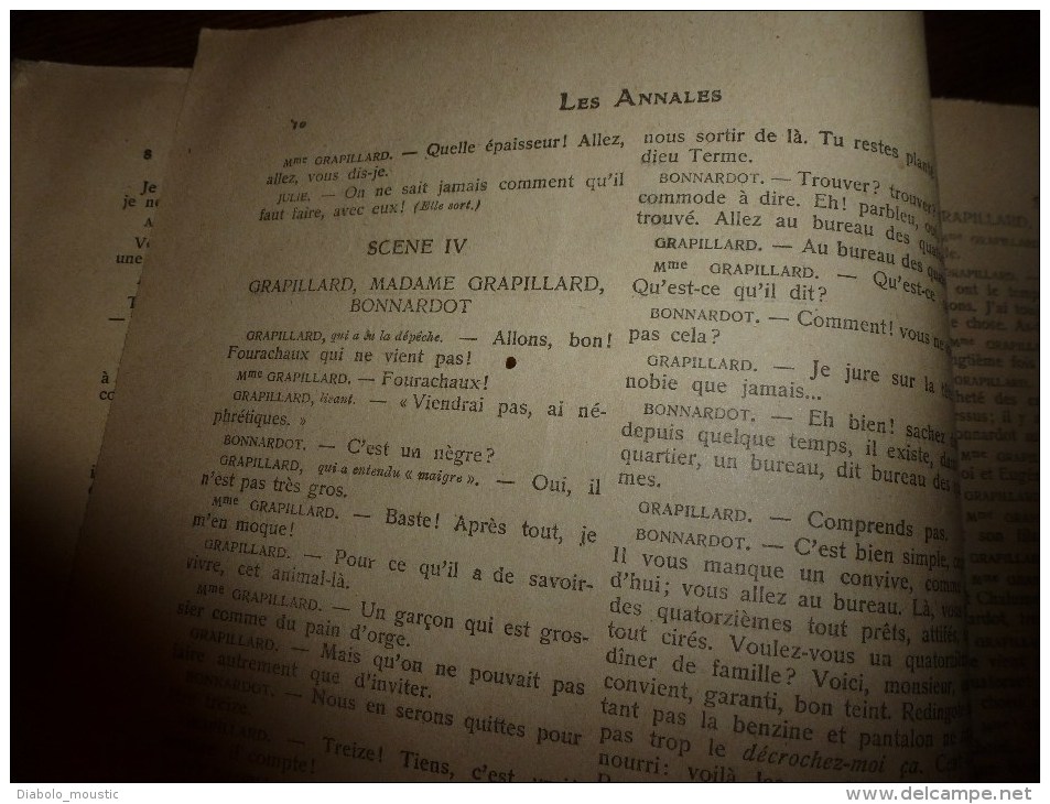 1906 Le THEÂTRE des ANNALES ((s) scène,saynète,comédie,monologue,dialogue,fantaisie,conte)COURTELINE,FEYDEAU,MENDES etc