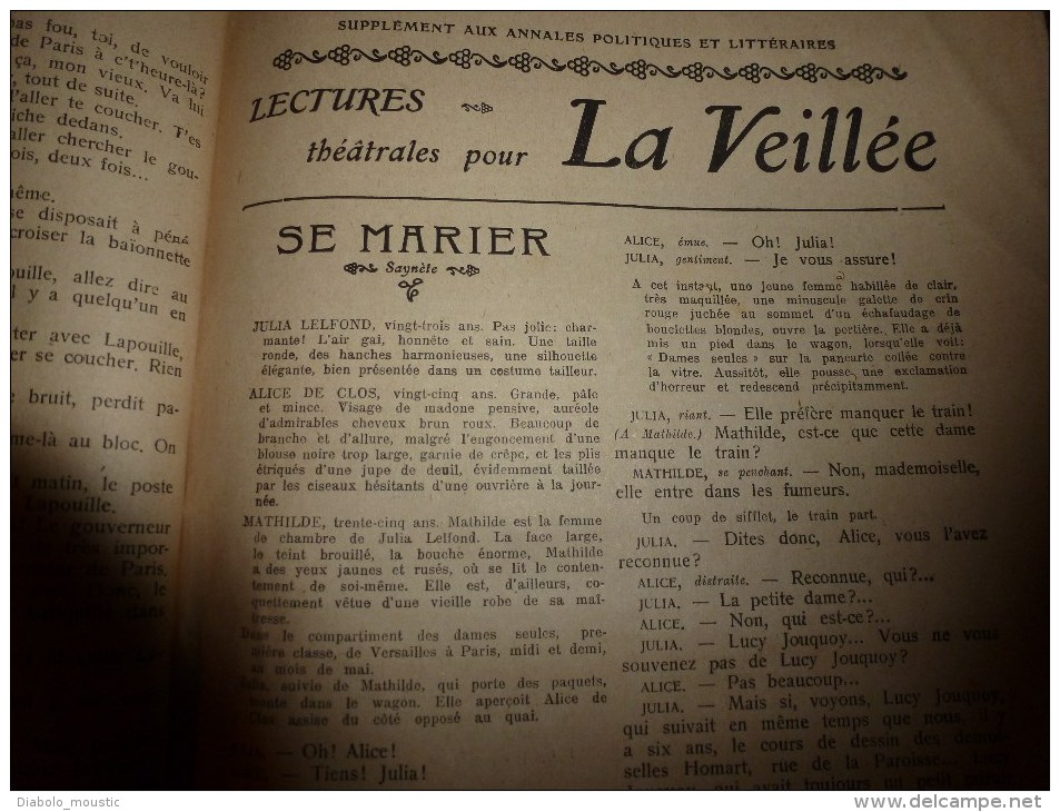 1906 Le THEÂTRE des ANNALES ((s) scène,saynète,comédie,monologue,dialogue,fantaisie,conte)COURTELINE,FEYDEAU,MENDES etc