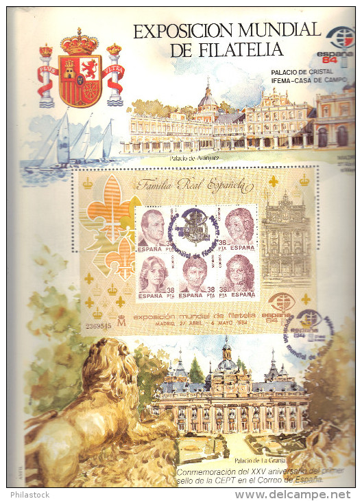 ESPAGNE Lot thématique famille royale, timbres **, FDC, cartes max., encarts de luxe, autographes, etc...