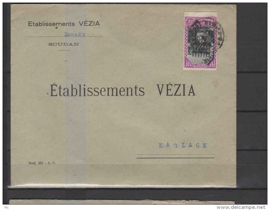 Soudan  - N°  74 Obli/sur Lettre De Bamako  Pour Kaolack  ( Sénégal ) - 1938 - Lettres & Documents