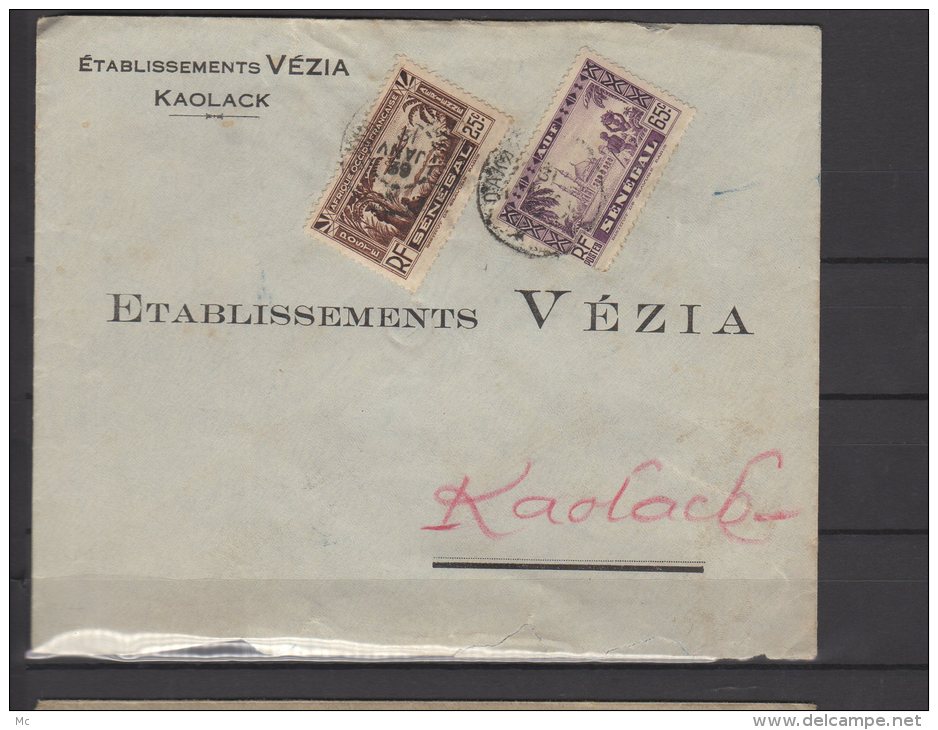 Sénégal - N° 126 Et Pa N° 1 Obli/sur Lettre Pour Kaolack - 1939 - Storia Postale