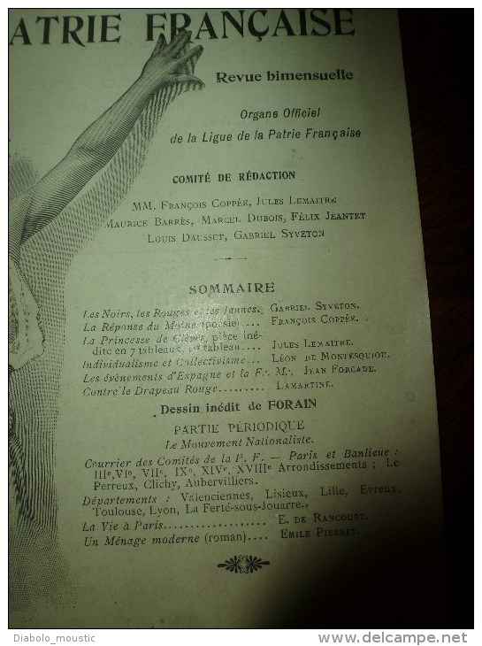 1901 ANNALES De La PATRIE FRANCAISE Organe Trés Virulent Contre La Ligue Des Droits De L'Homme - 1900 - 1949