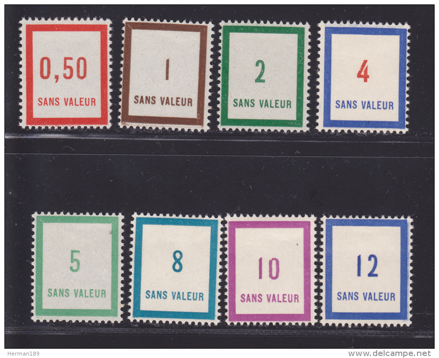 FICTIF N°  F78 à F85 * MLH Timbres Neufs Avec Trace De Charnière, B/TB, Cote: 8.80 &euro; - Finti