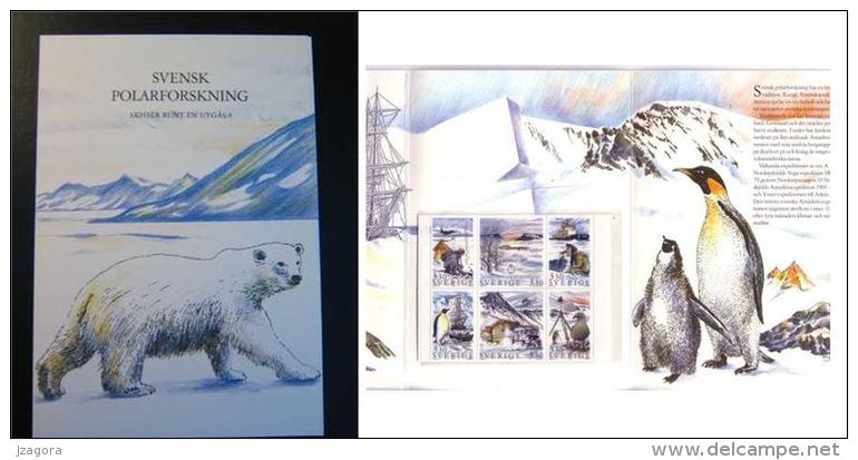 POLAR RESEARCH POLARFORSCHUNG ARKTICA ANTARKTICA SWEDEN SUEDE SCHWEDEN 1989 MI 1553 - 1558 Presentation Pack - Stations Scientifiques & Stations Dérivantes Arctiques