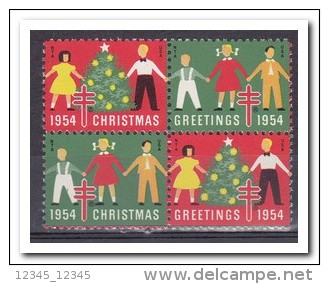 Tuberculosis, Christmas Seals 1954, Postfris MNH - Ohne Zuordnung