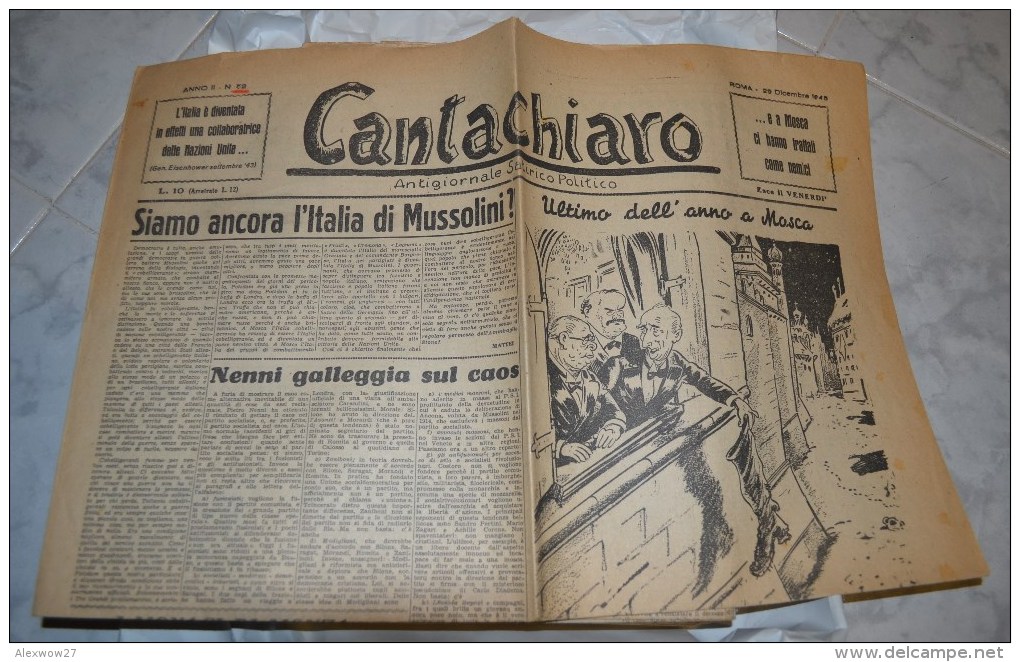 1945 - "CANTACHIARO" SETTIMANALE DI SATIRA POLITICA - Italian (from 1941)