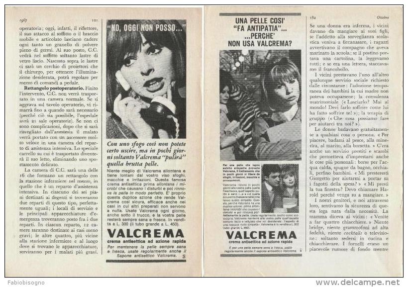 1967 - VALCREMA  -  4 Pagine Pubblicità Cm.13 X18 - Magazines