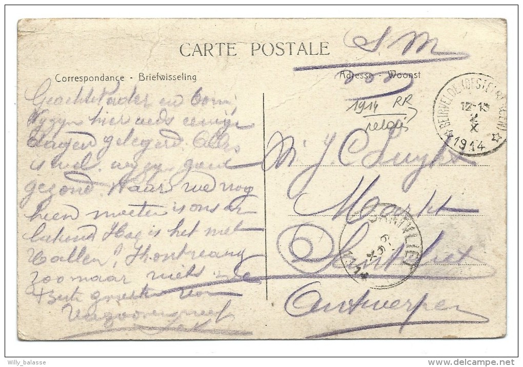 Carte Postale - BEIRVELDE - BEERVELDE - Ingang Van Het Kasteel - Cachet Relais Début Guerre 14 - RARE !! - CPA  // - Lochristi