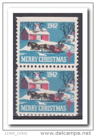 Christmas Seals 1942, Postfris MNH, Above Imperf. - Ohne Zuordnung