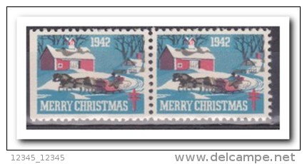 Christmas Seals 1942, Postfris MNH, Left Imperf. - Sin Clasificación