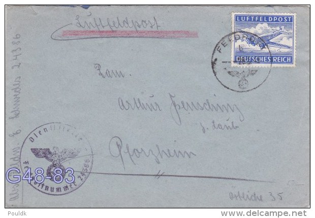 Feldpost WW2: Airmail Gshatsk - From Stab Panzerjäger- U. Aufklärungs-Abteilung 178 FP 24386 P/m 28.5.1942 - Cover Only - Militaria