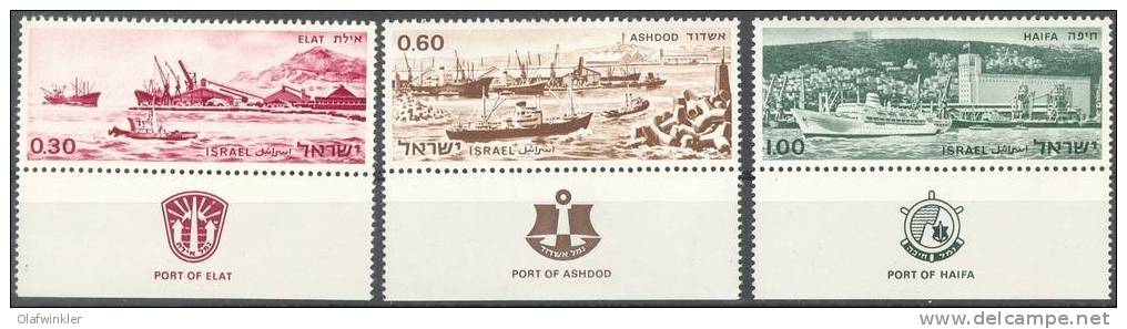 1969 Ports Of Israel Bale 419-21 / Sc 378-80 / Mi 433-35 TAB MNH / Neuf / Postfrisch [gra] - Neufs (avec Tabs)