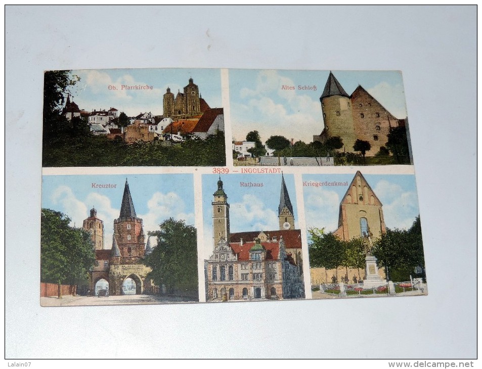 Carte Postale Ancienne : INGOLSTADT En 5 Vues - Ingolstadt