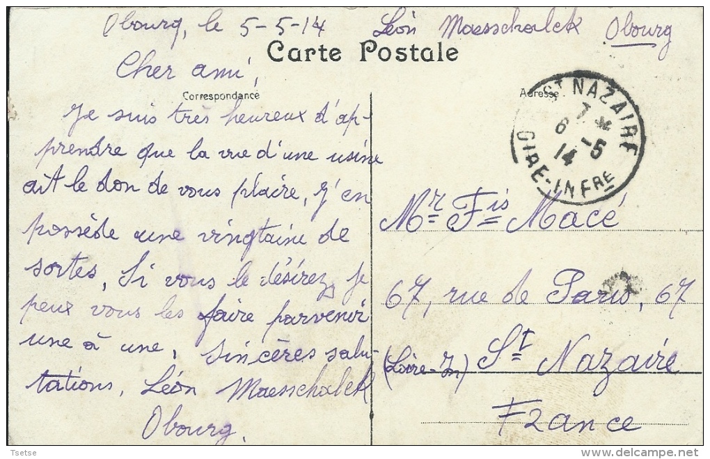 Obourg - Canal Du Centre - 1914 ( Voir Verso ) - Mons