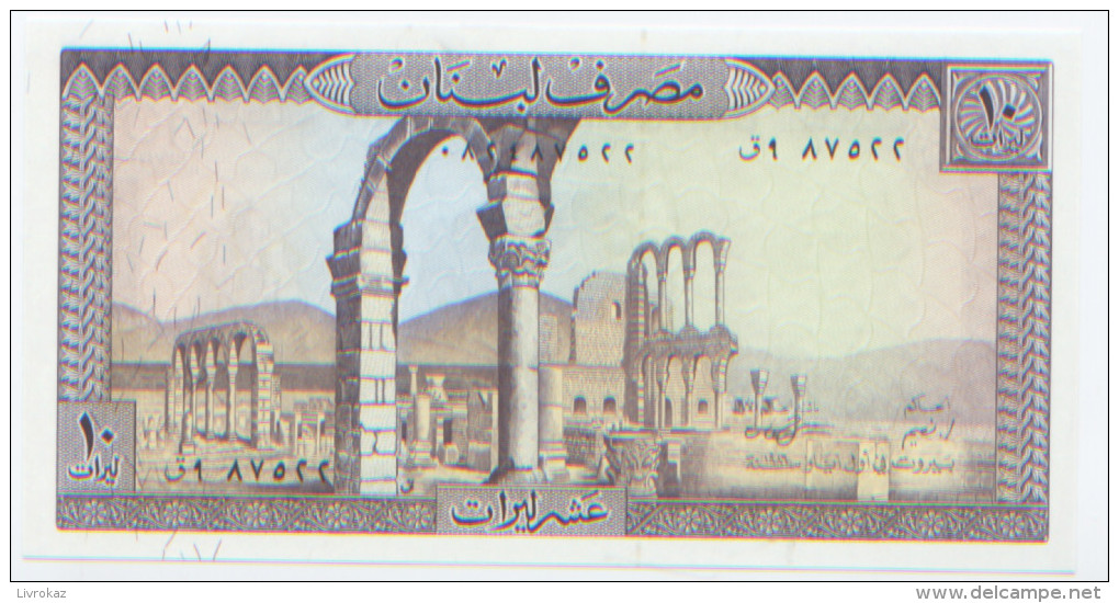 Billet De Banque, Banknote, Biglietto Di Banca, Bankbiljet, Banque Du Liban, Lebanon, 10 Dix Livres, NEUF - Líbano