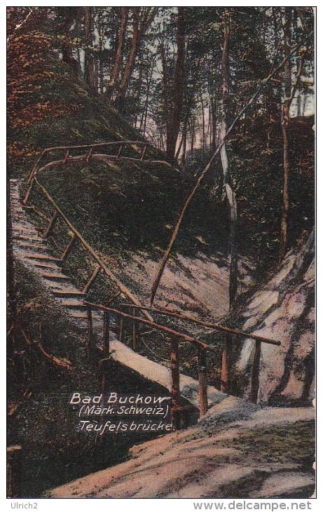 AK Bad Buckow (Märkische Schweiz) - Teufelsbrücke - 1925 (10.004) - Buckow