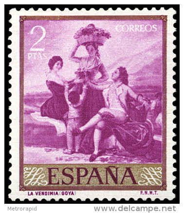 ESPAÑA SEGUNDO CENTENARIIO NUEVO N&ordm; 1218 ** 2P MALVA GOYA - Neufs