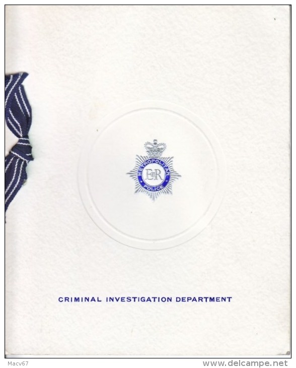 CHRISTMAS CARD  METRO.  POLICE  CRIMINAL  INVESTIGATION  DEPT. - Police - Gendarmerie