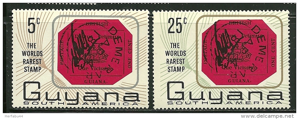 Guyana     "Stamp On Stamp"     Set    SC# 26-27    MNH** - Guyane (1966-...)