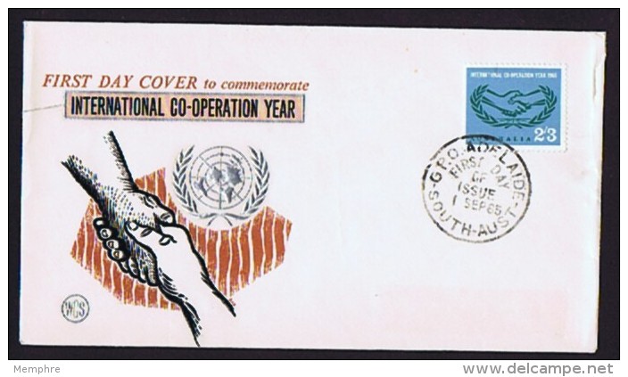 1965  Intrnational Co-operation Year  WCS Cachet Unaddressed - Premiers Jours (FDC)