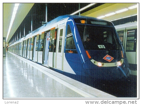 7f-940. Postal F.C. Metropolitano  De Madrid. Estación De Fuencarral - Treni