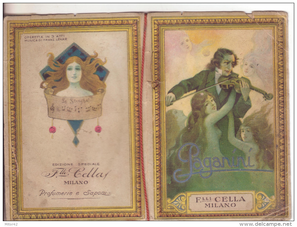 1-Calendarietto Da Barbiere-Paganini 1927-Facciate 14 Di Cui 8 Illustrate-Ed.F.lli Cella-Milano - Formato Piccolo : 1921-40