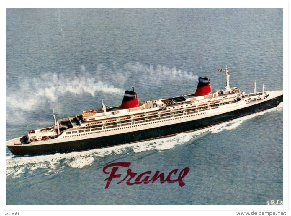 (M+S 299) Cruise Ship - Paquebot S/S FRANCE At Sea - Dampfer