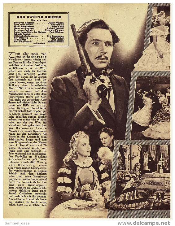 "Filmpost" "Der Zweite Schuss" Mit : Gustav Waldau , Susi Nicole -  Filmprogramm Nr. 126 Von Ca. 1947 - Sonstige & Ohne Zuordnung
