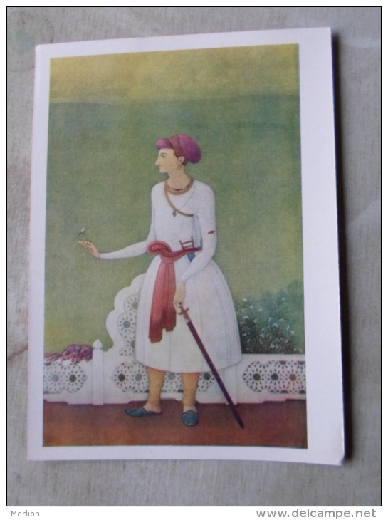Painting  -INDIA Type Flower &amp; Sword By Pirandzhoy BANNERDZHI    -Mogul Empire  Ca 1960 -    121554 - Asie