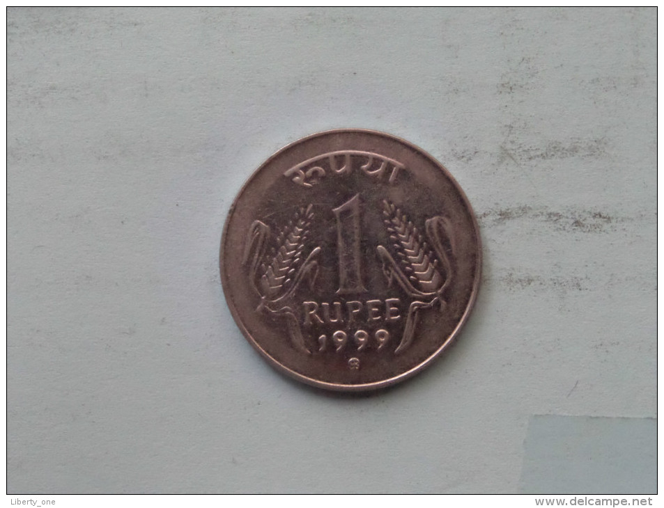 1999 - One Rupee - KM 92.2 ( Uncleaned - For Grade, Please See Photo ) ! - Inde