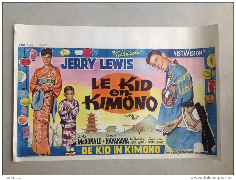 Jerry Lewis Le Kid En Kimono "the Geisha Boy"marie Mc Donald ,Sessue Hayakawa Affiche Ancienne Judo 1958 - Affiches & Posters