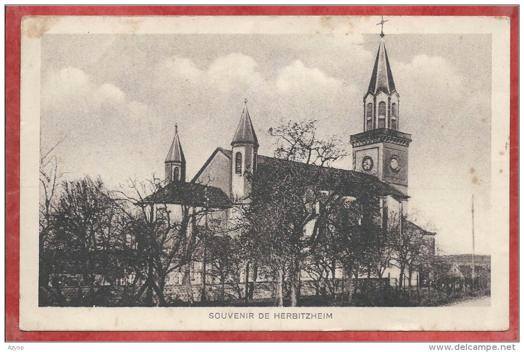 67 - SOUVENIR De HERBITZHEIM - Eglise - Andere & Zonder Classificatie