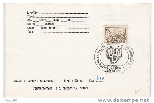 PELICAN, BIRDS, STAMP ON WWF PHILATELIC EXHIBITION SPECIAL COVER, 1992, ROMANIA - Pelicans