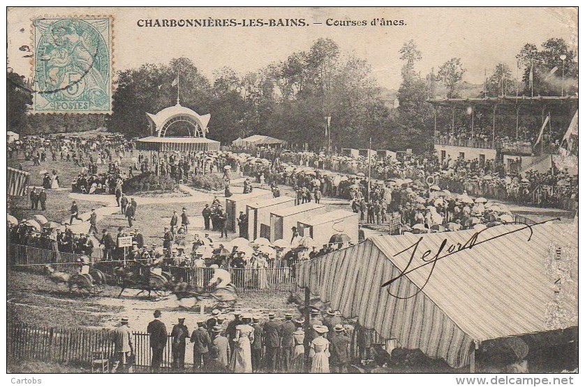 69 CHARBONNIERES-les-BAINS  Courses D'Anes  (très Animée) - Charbonniere Les Bains