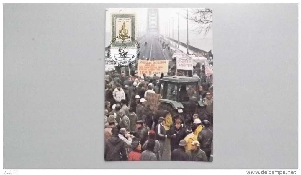 UNO-New York 569 Maximumkarte MK/MC, 40. Jahrestag Der Allgemeinen Erklärung Der Menschenrechte - Maximum Cards